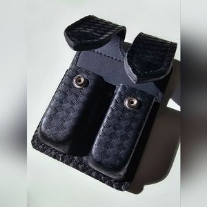 COPY - US Duty Gear Model 88-G1 Double Magazine Pouch Hidden Snap in Basketweav…